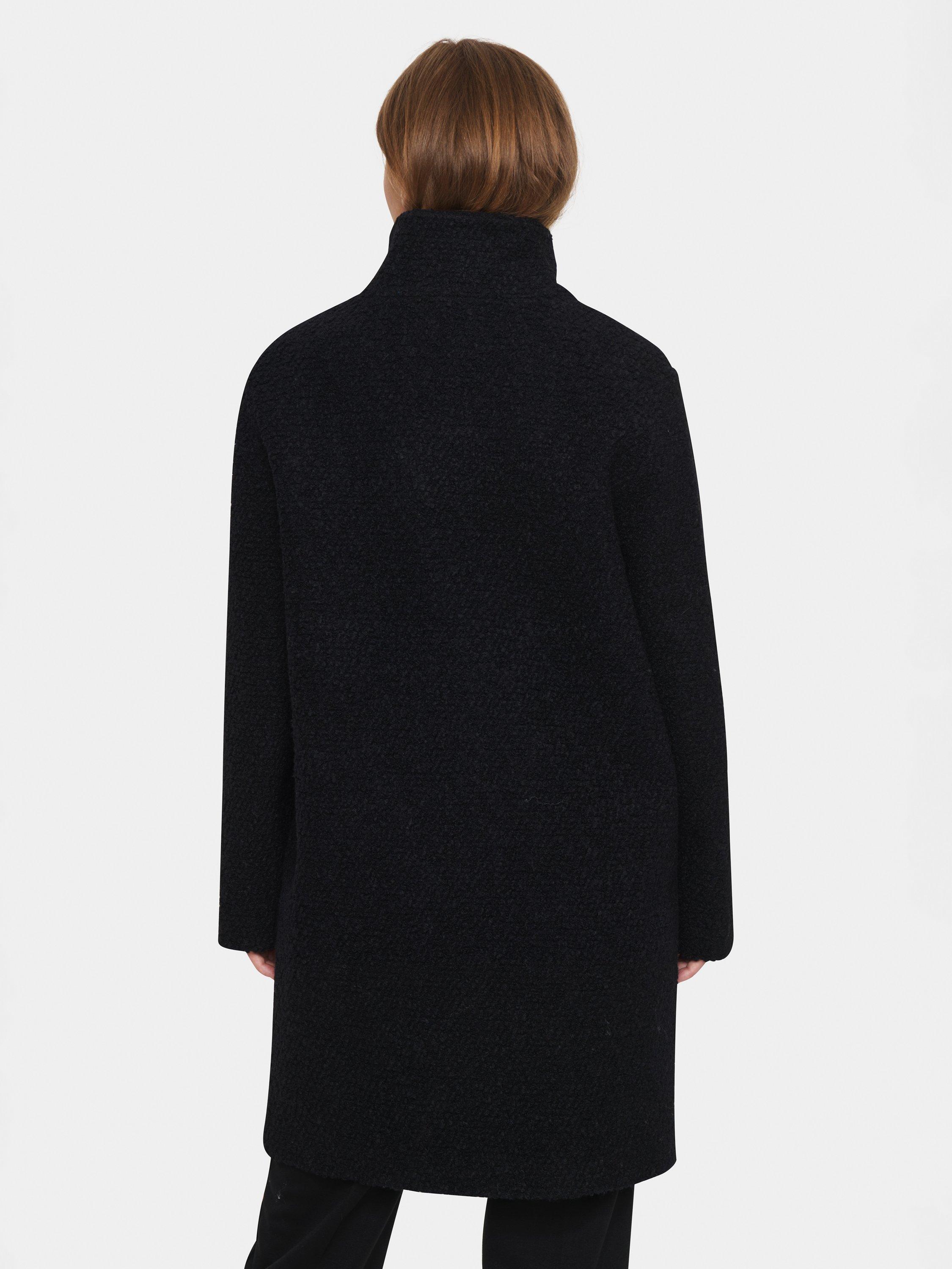 Product image 2 of 6, which shows Saint Tropez FerddySZ Long Sleeved Wool Coat, Black, XS