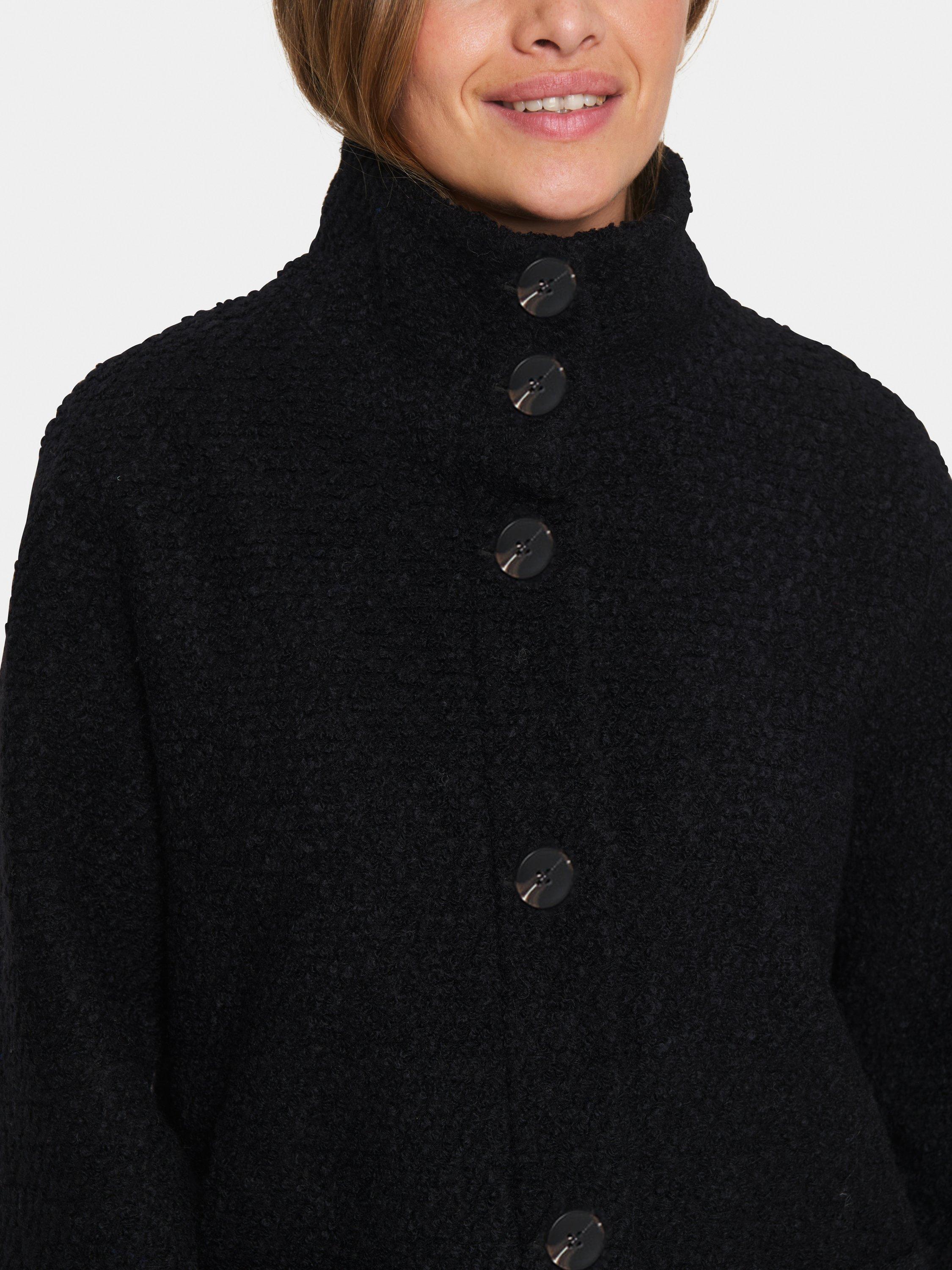 Product image 4 of 6, which shows Saint Tropez FerddySZ Long Sleeved Wool Coat, Black, XS