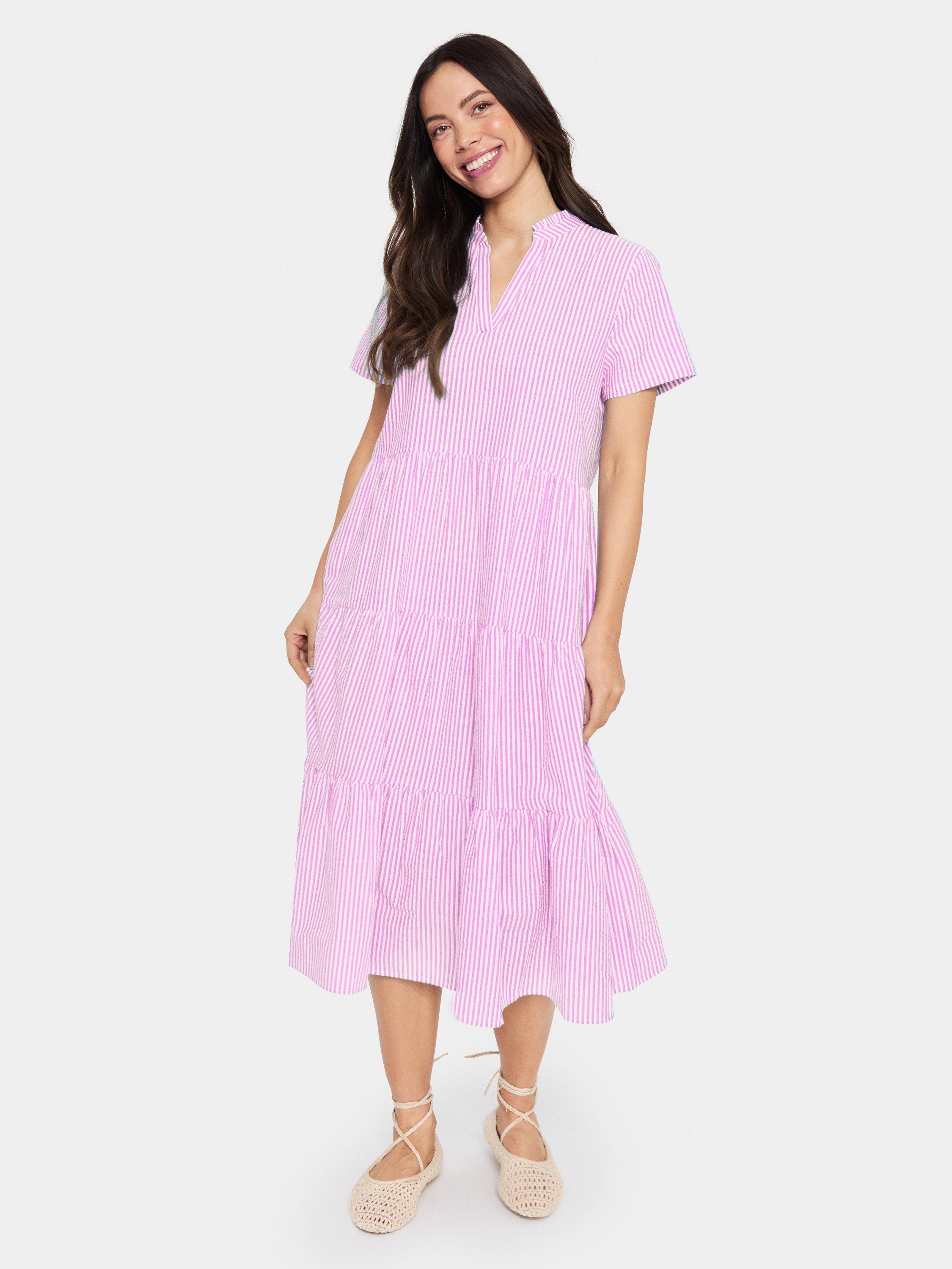 Saint Tropez Elmiko Stripe Cotton Midi Dress
