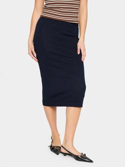 Saint Tropez MilaSZ Viscose Blend Midi Skirt, Mid Blue