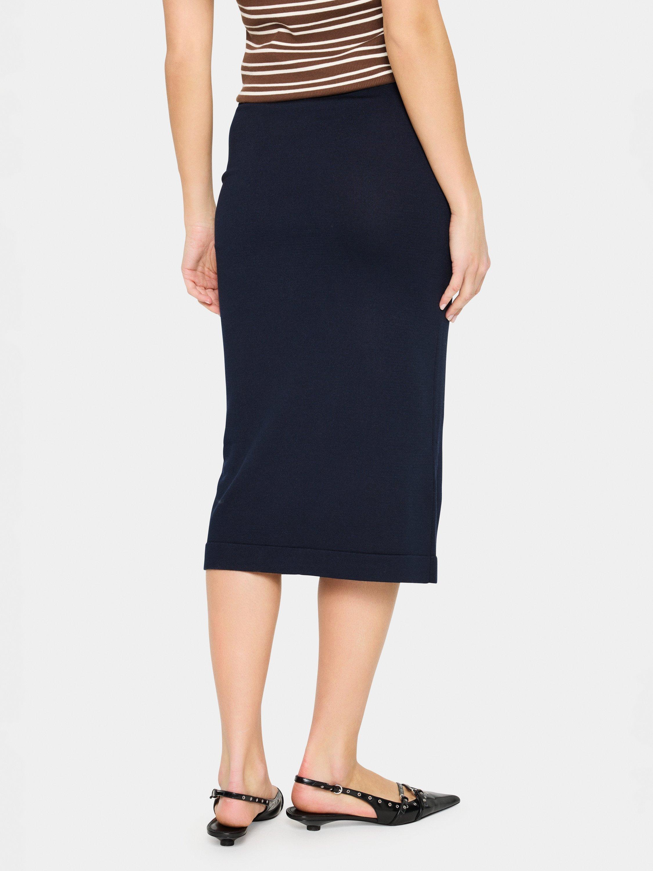 Product image 2 of 6, which shows Saint Tropez MilaSZ Viscose Blend Midi Skirt, Mid Blue, XS