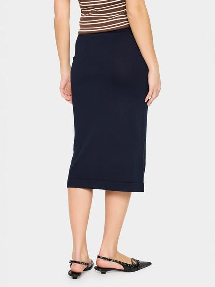 Saint Tropez MilaSZ Viscose Blend Midi Skirt - view 2, Mid Blue