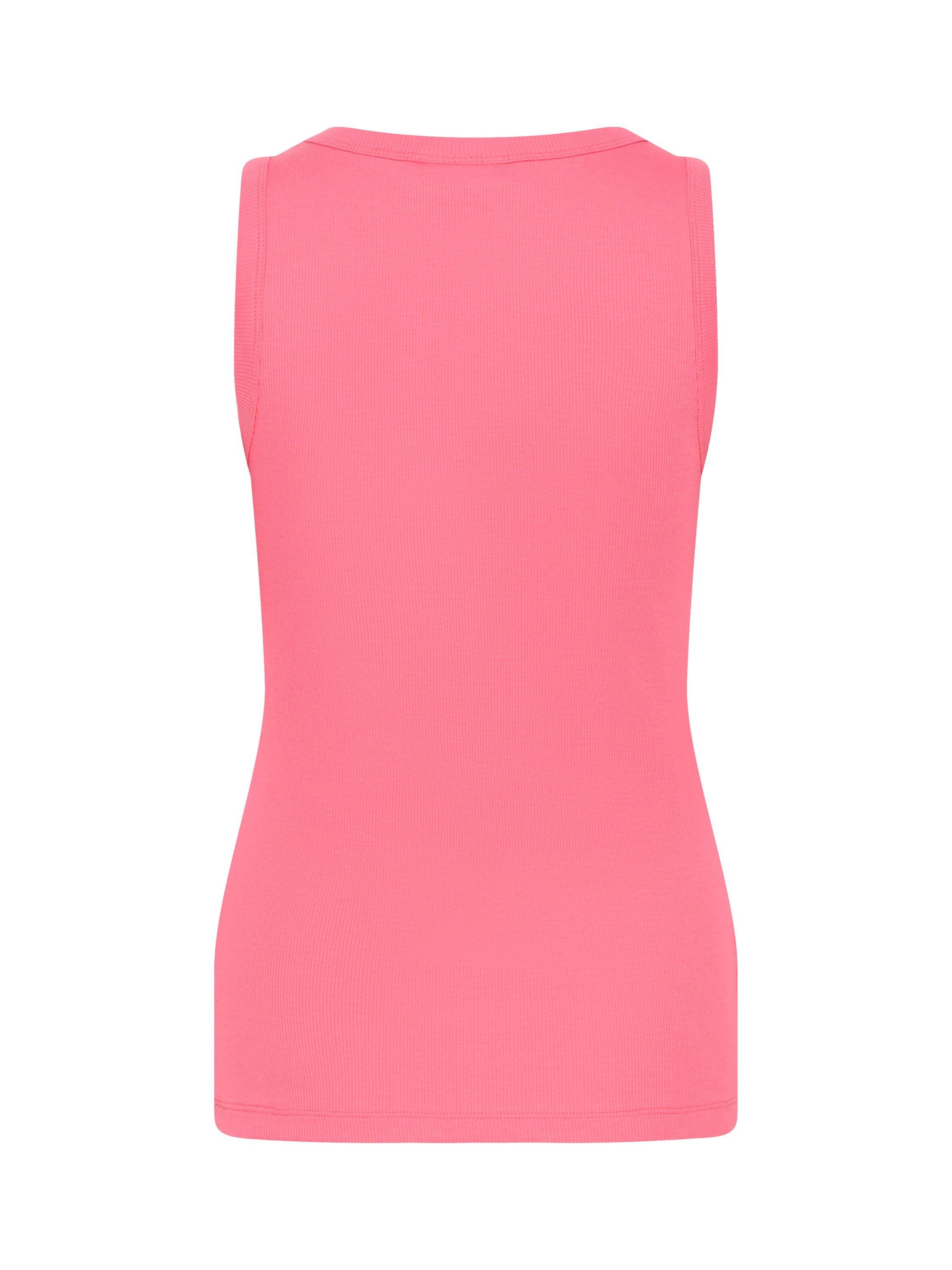 Product image 5 of 5, which shows Saint Tropez Aster Organic Cotton Rich Tank Top, Mid Pink, XS