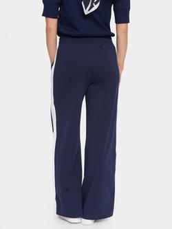 Saint Tropez  OsakaSZ Side Striped Cotton Blend Trousers - view 2, Blue/Multi