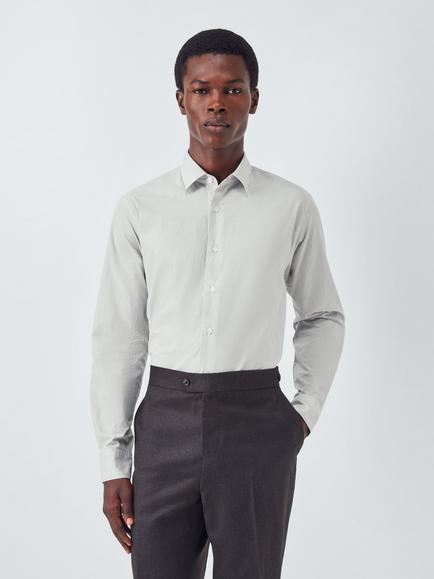 John Lewis J. Lewis The Cotton Stripe Shirt, Brown And White