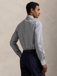 Polo Ralph Lauren Cotton Purepress Custom Slim Fit Check Shirt, Navy/White