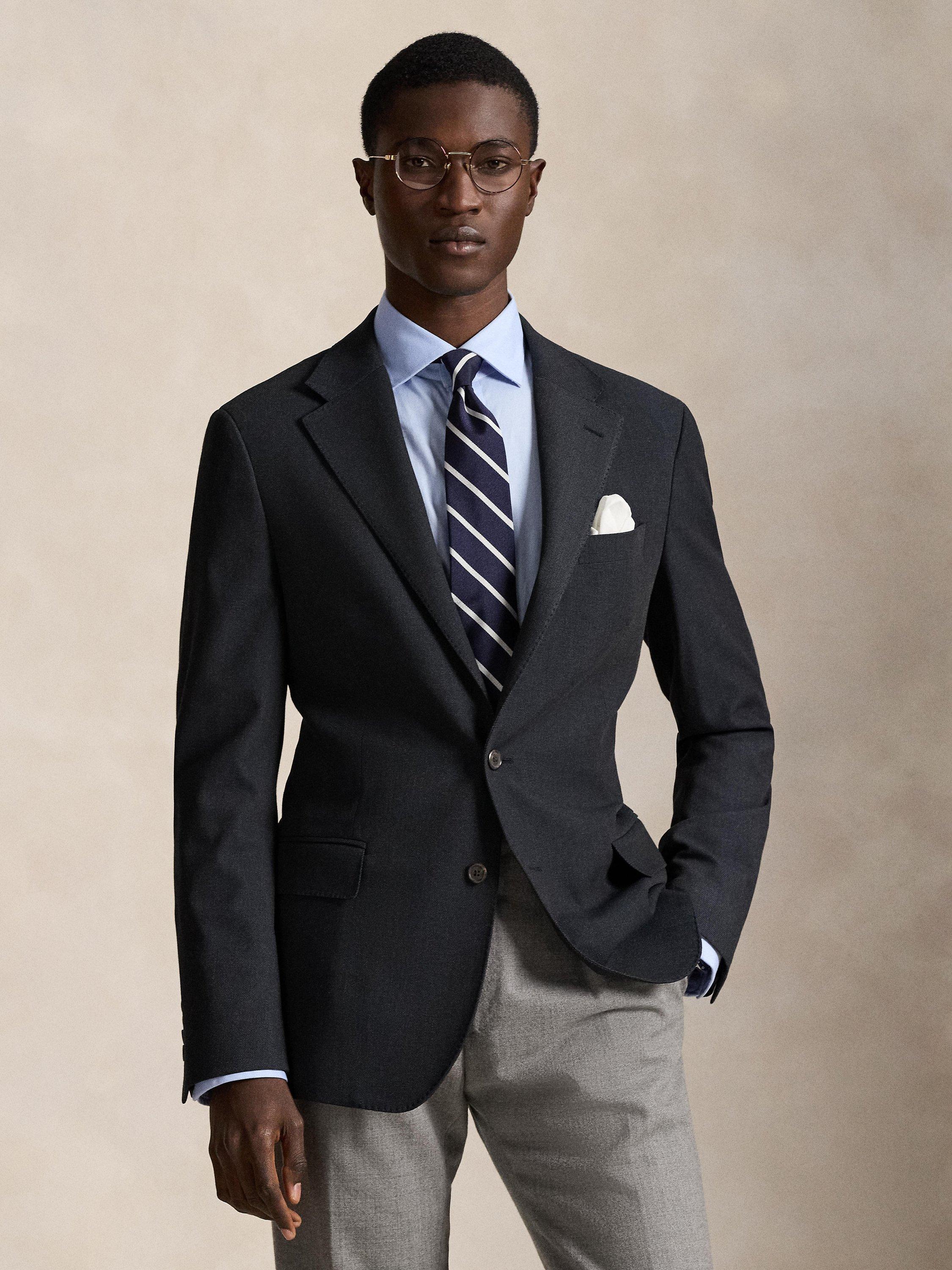 Product image 1 of 6, which shows Polo Ralph Lauren Tailored Fit Suit Jacket, Navy Multi, 40R