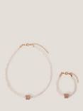 Monsoon Kids' Butterfly Necklace and Bracelet Set, Gold