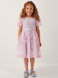 Monsoon Kids' Haisley Floral Tulle Midi Dress, Multi