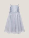 Monsoon Kids' Sleeveless Pearl Bow Tulle Dress, Blue
