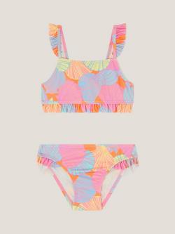Monsoon Kids' Jelly Haze Seashell Print Bikini, Multi, Multi