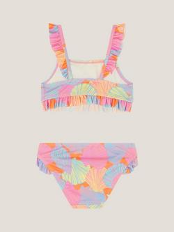 Monsoon Kids' Jelly Haze Seashell Print Bikini, Multi - view 2, Multi