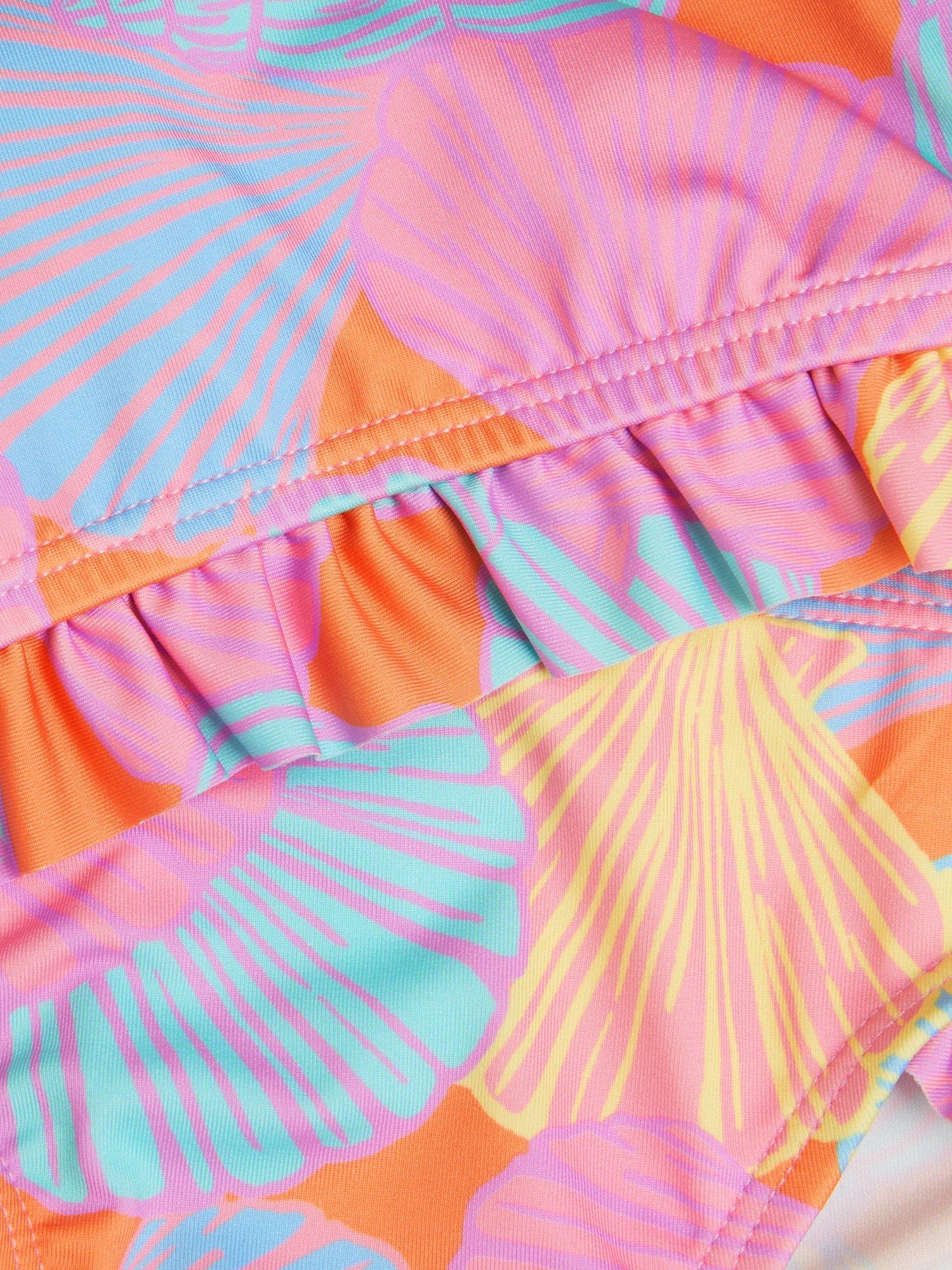 Product image 3 of 3, which shows Monsoon Kids' Jelly Haze Seashell Print Bikini, Multi, 3-4 years