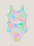 Monsoon Kids' Jelly Haze Cut Out Bow Side Swimsuit, Multi