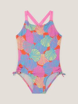 Monsoon Kids' Shell Print Swimsuit, Multi, Multi