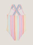 Monsoon Kids' Striped Sequin Swimsuit, Multi