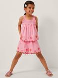 Monsoon Kids' Seersucker Palm Top and Shorts Set, Pink