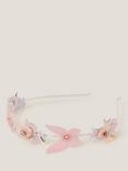 Monsoon Kids' Floral Butterfly Metal Headband, Pink
