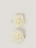 Monsoon Kids' Pearl Flower Hair Clips, Pack of 2, Ivory