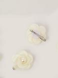 Monsoon Kids' Pearl Flower Hair Clips, Pack of 2, Ivory