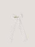 Monsoon Kids' Lace Bow Hair Clip, Ivory