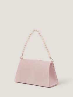 Monsoon Kids' Mini Floral Pearl Bridesmaid Bag, Pink - view 2, Pink