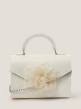 Monsoon Kids' Organza Flower Glitter Bag, Ivory