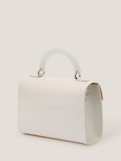 Monsoon Kids' Organza Flower Glitter Bag, Ivory - view 2, Ivory