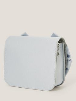 Monsoon Kids' Bridesmaid Satin Bow Mini Bag, Pale Blue - view 2, Pale Blue
