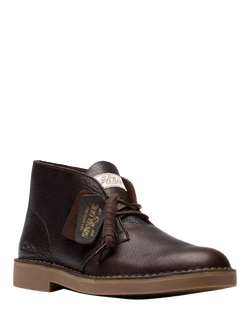 Clarks Evo Leather Desert Boots, Brown - view 2, Brown