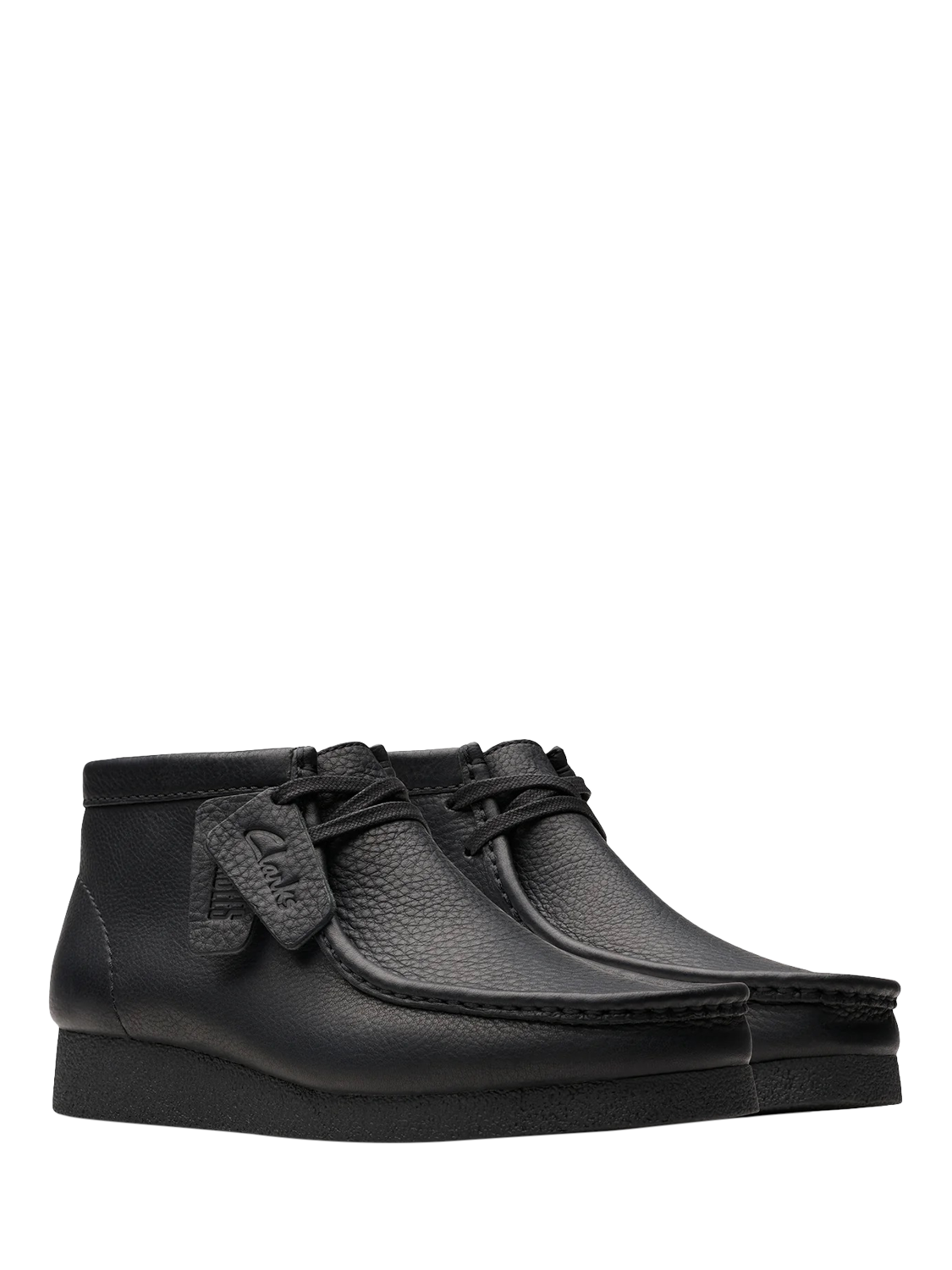 Product image 2 of 2, which shows Clarks Wallabee EVO Leather Shoes, Black, 8