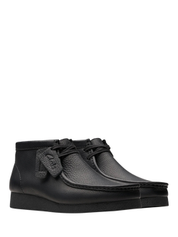 Clarks Wallabee EVO Leather Shoes - view 2, Black