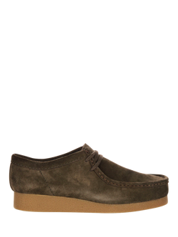 Clarks Wallabee EVO Suede Shoes, Olive