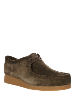 Clarks Wallabee EVO Suede Shoes - view 2, Olive