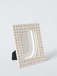 John Lewis Ceramic Check Photo Frame, Cocoa
