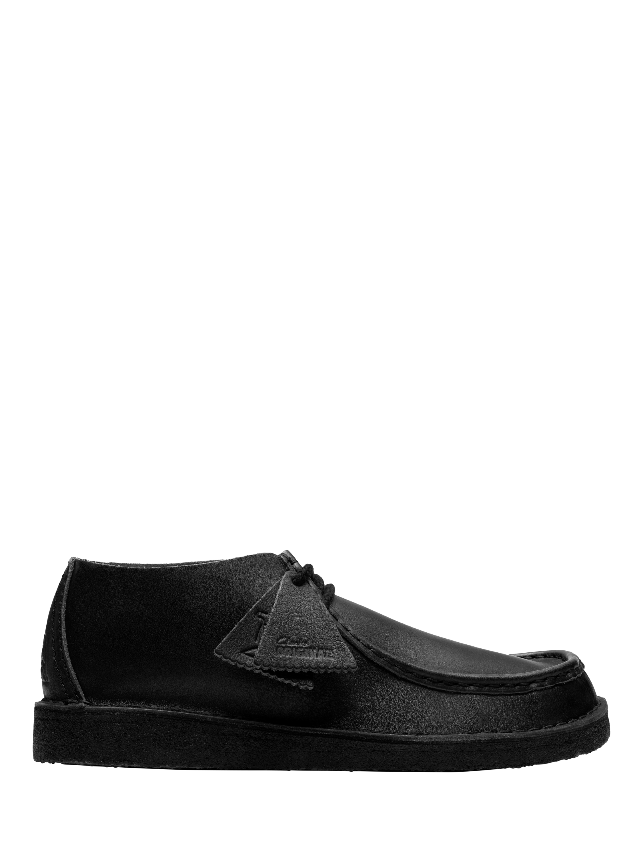 Product image 1 of 7, which shows Clarks Nomad Nubuck Leather Desert Boots, Black, 7