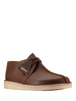 Clarks Originals Desert Trek Leather Shoes, Beeswax - view 2, Beeswax