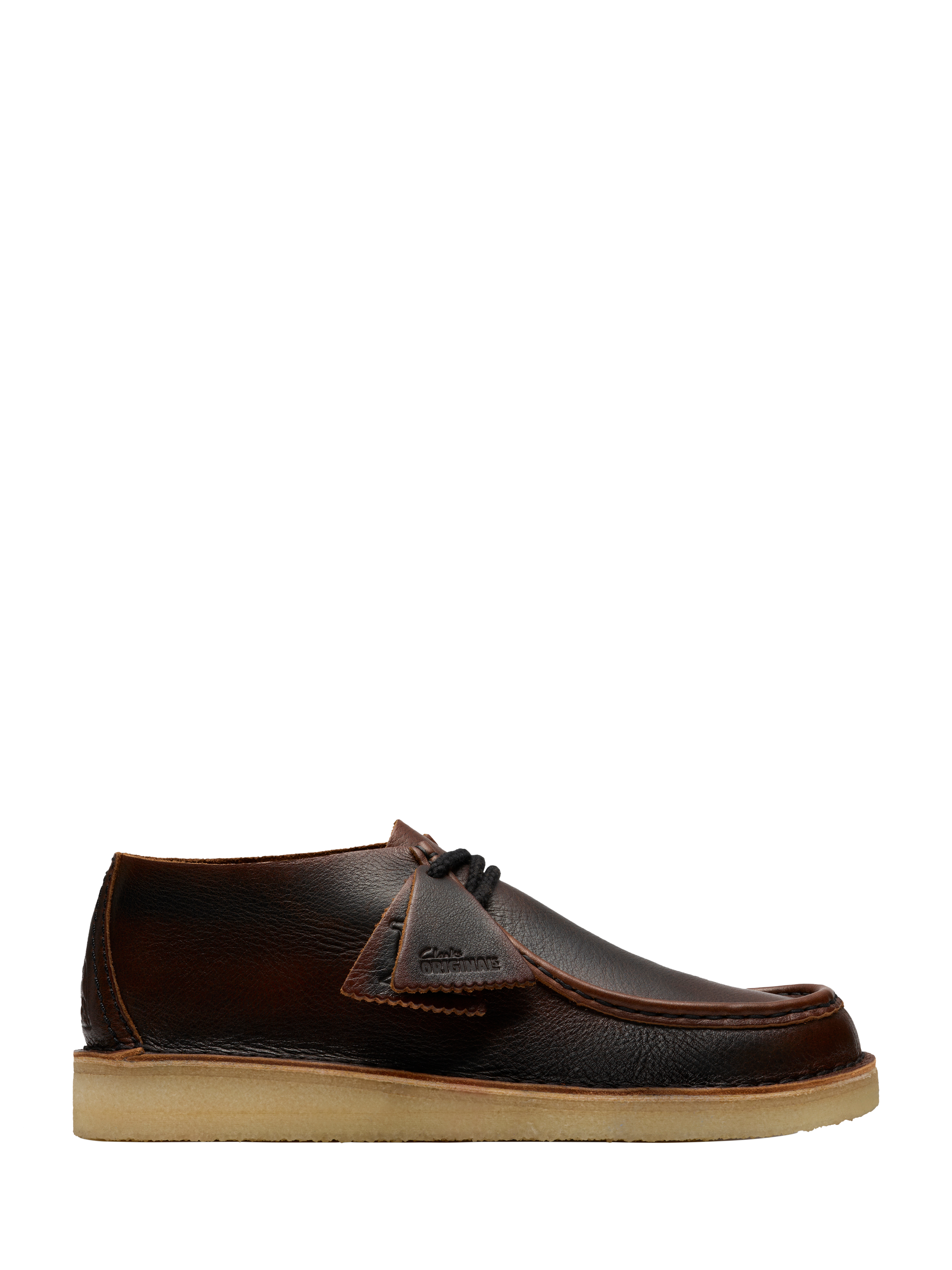 Product image 1 of 7, which shows Clarks Nomad Nubuck Leather Desert Boots, Dark Tan, 7