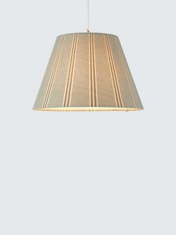 John Lewis Ambleside Stripe Tapered Lampshade, Sage