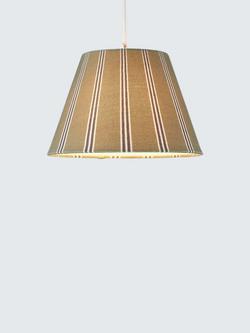 John Lewis Ambleside Stripe Tapered Lampshade, Avocado
