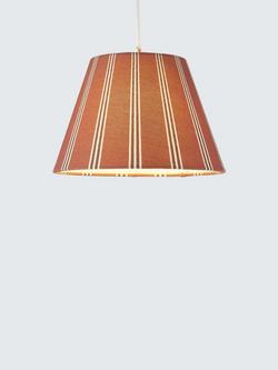 John Lewis Ambleside Stripe Tapered Lampshade, Auburn