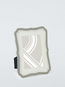 John Lewis Deco Enamel Photo Frame, Grey, Grey