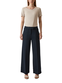 James Lakeland High Waist Tailored Trousers, Navy
