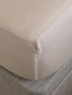 Floks Luxury Organic Cotton Fitted Sheet, Pebble