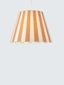 John Lewis Bold Stripe Tapered Lampshade, Dia.16cm, Caramel