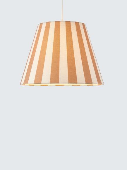 John Lewis Bold Stripe Tapered Lampshade, Caramel