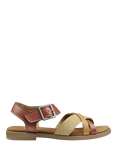 Hotter Eleanor Wide Fit Leather Strappy Sandals, Tan