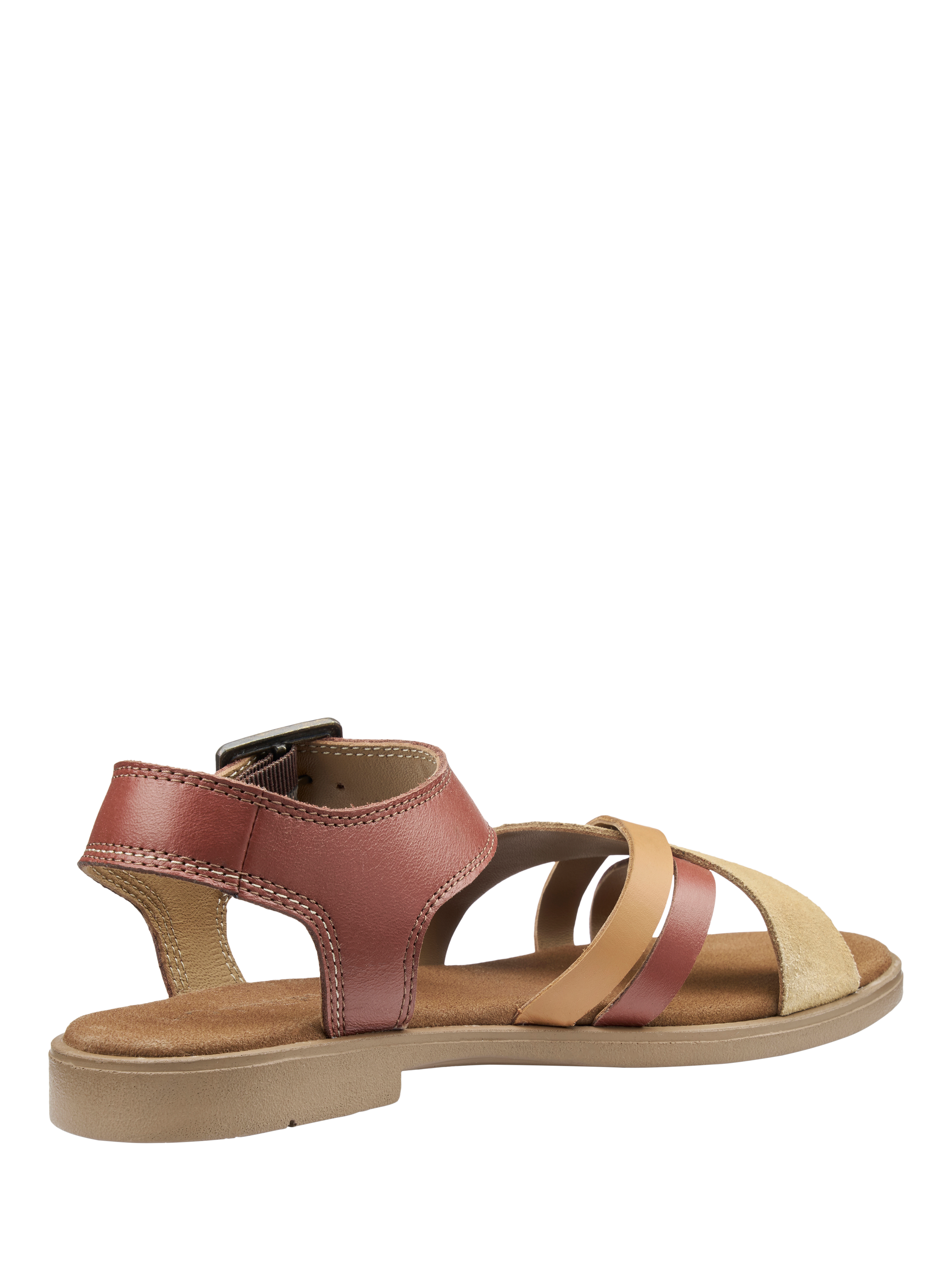 Product image 4 of 11, which shows Hotter Eleanor Wide Fit Leather Strappy Sandals, Tan, 3W