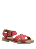 Hotter Eleanor Wide Fit Nubuck Strappy Sandals, Salsa