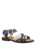 Hotter Eleanor Nubuck Strappy Sandals, Navy